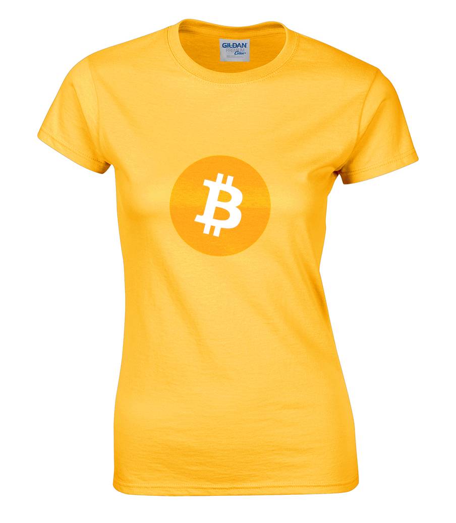 金色的 Gold - 女T恤 - BTC 商標 - BTC - Bitcoin - Thumbnail - Taiwan Crypto Tshirts