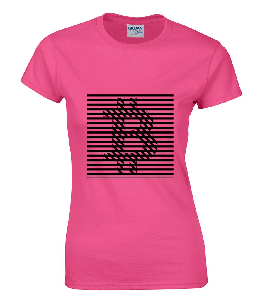 Ladies - Pink - Evo Logo - BTC - Bitcoin - Thumbnail - Taiwan Crypto Tshirts